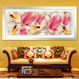 5d钻石画客厅郁金香