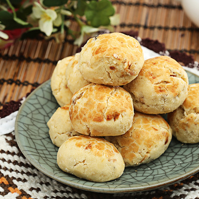 上海老字号功德林素食品一口酥300g椒盐味特产糕点酥饼美食