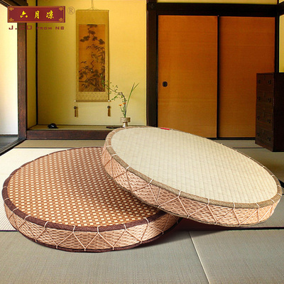 草编日式蒲团垫 打坐拜佛垫加厚禅修垫禅坐坐垫藤编蒲垫蒲草蒲团