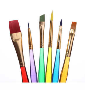 roseart 6支宽窄儿童水粉笔美术画笔刷 颜料糖果画刷幼儿园绘画