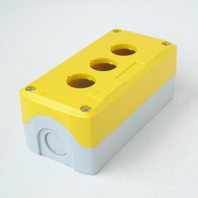 高档精致Φ22mm三孔三位按钮盒开关密封防水控制盒 按钮盒k22-bx3