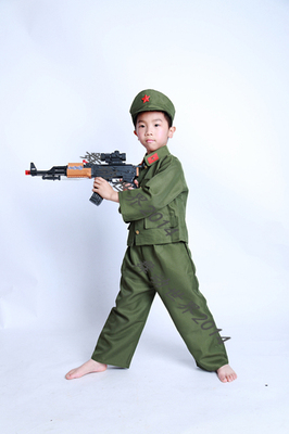 男女款儿童红卫兵服装舞蹈服小红军表演服八路军装解放幼儿演出服