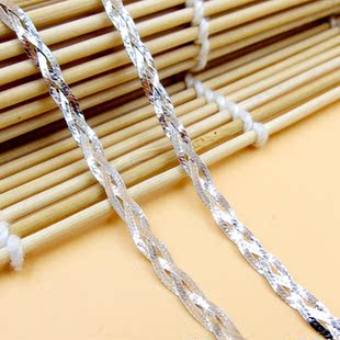 龙嘉pd990足钯金白金三编蛇皮项链女士款送正品现货 热卖迷路珠宝