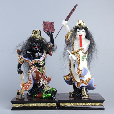 黑白无常 七爷八爷 大爷伯二爷伯 树脂 阴 神像 佛像12/16/19英寸