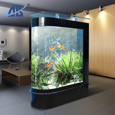欧宝 亚克力子弹头玻璃金鱼缸1.2米 生态屏风中型水族箱大型鱼缸