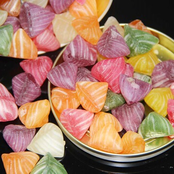 法国进口零食糖果费罗伦florent四角形水果糖喜糖果250g精美罐装