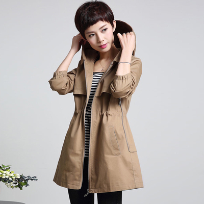 大码中年女装秋装外套2017春秋新款韩版宽松显瘦中老年妈妈装风衣