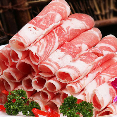 火锅食材 肥羊卷 澳门豆捞羔羊肉卷 刷羊肉片 300克