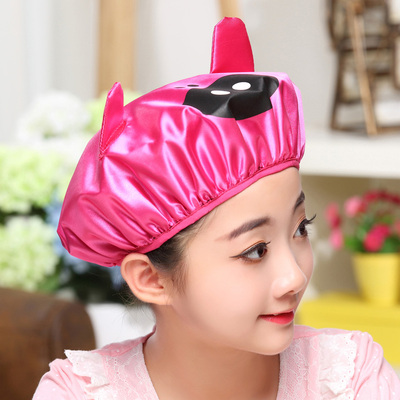 唐艺可爱双层儿童卡通防水浴帽 小孩子洗头洗澡干发帽 儿童浴帽