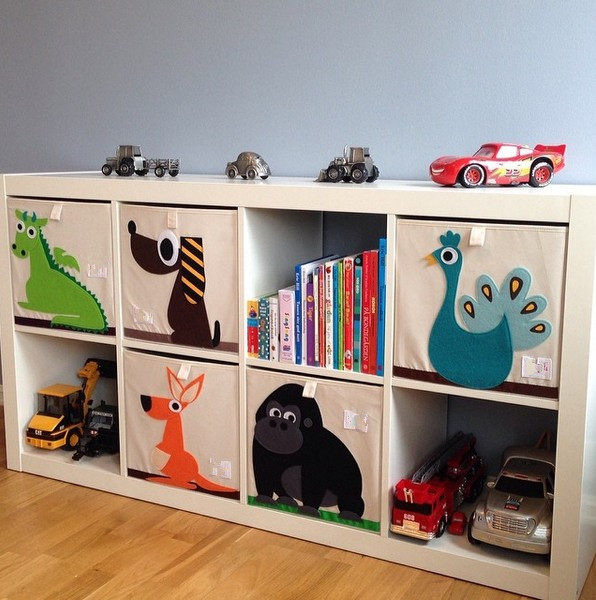 可折叠宜家儿童玩具收纳箱牛津布卡通宝宝玩具收纳3sprouts收纳箱