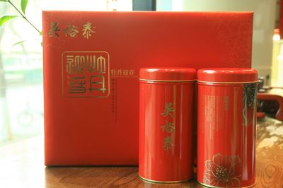 2014新茶 北京吳裕泰茶莊茉莉花茶葉 高檔大氣牡丹迎春禮盒包郵