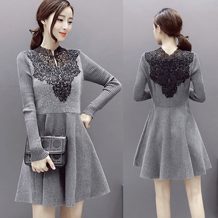 淘宝特卖 女装/女士精品 连衣裙 > 女装秋装2016新款潮长袖中长款v领