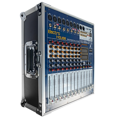 声艺8路带功放无线话筒 大功率婚庆演出航空箱专业一体机调音台