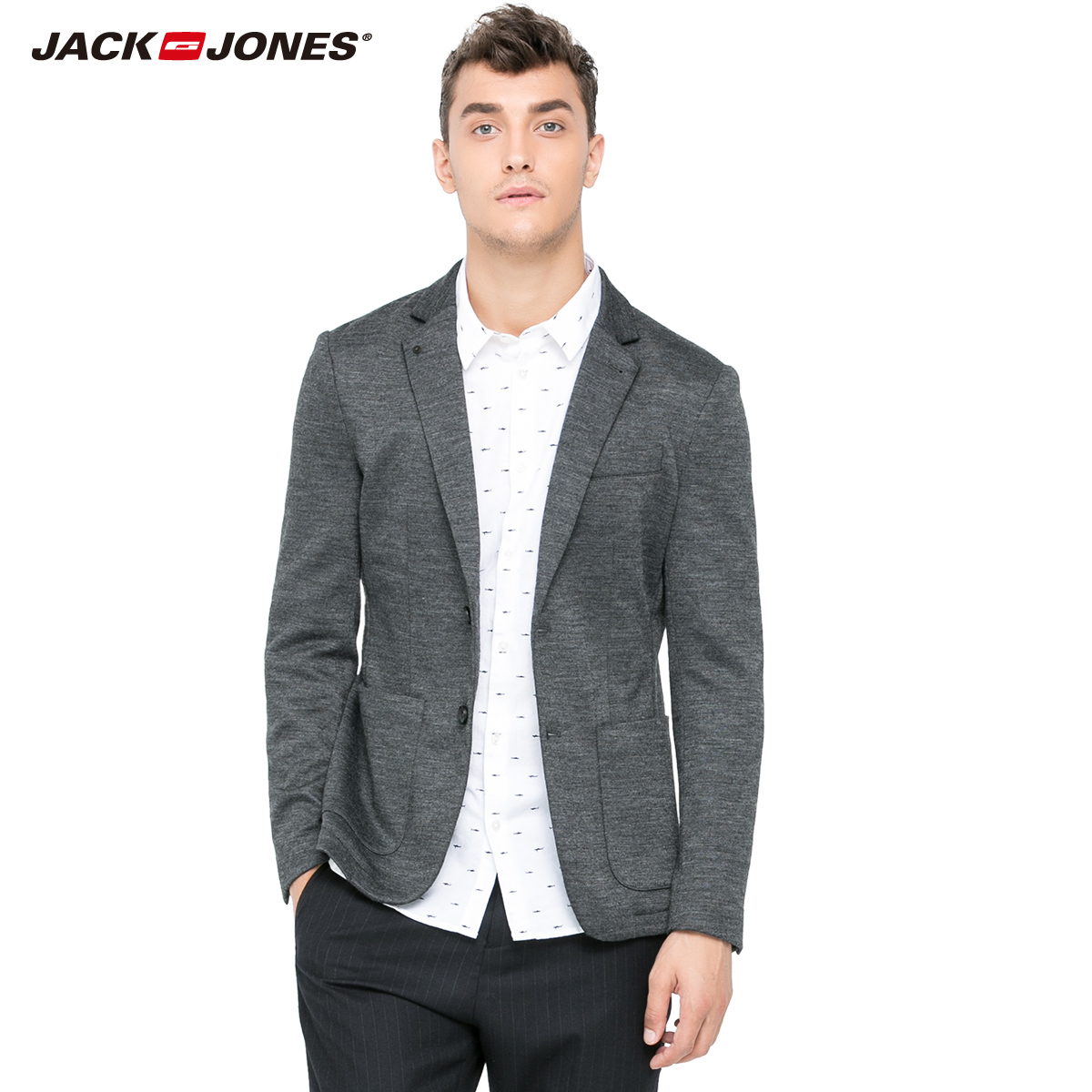 绫致时装jackjones杰克琼斯针织男西装|215308014