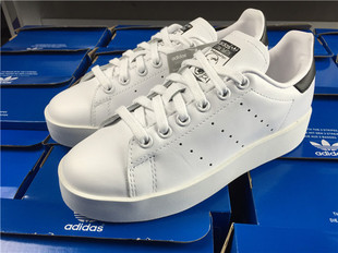 smith男鞋增高鞋女鞋黑尾厚底板鞋小白鞋s75213 adidas三叶草stan