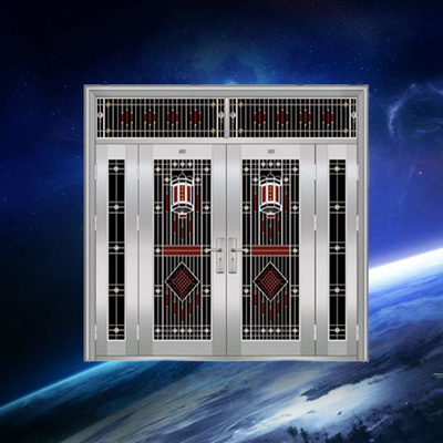 304不鏽鋼防盜大門庭院門陽臺門樓宇門仿銅門玻璃門a-133