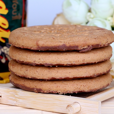 韩国进口零食品 好丽友全麦原味巧克力饼干225g 大麦饼干消化饼干
