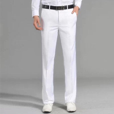 男装西裤男士裤子修身西裤男裤直筒西裤职业装男式白色西装裤男士