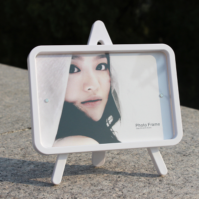[明日涨价] 三脚支架式7寸亚克力相框 创意礼品白色摆台个性婚纱照