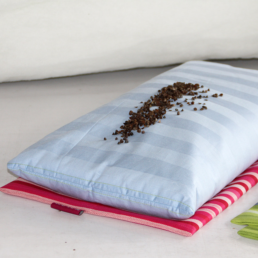 嘉蓝广美床上用品全荞麦皮枕头枕芯纯棉荞麦壳护颈椎保健枕