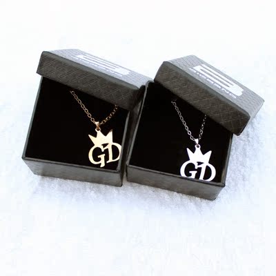 bigbang 权志龙gd 同款 周边 gd皇冠字母项链(送盒子)