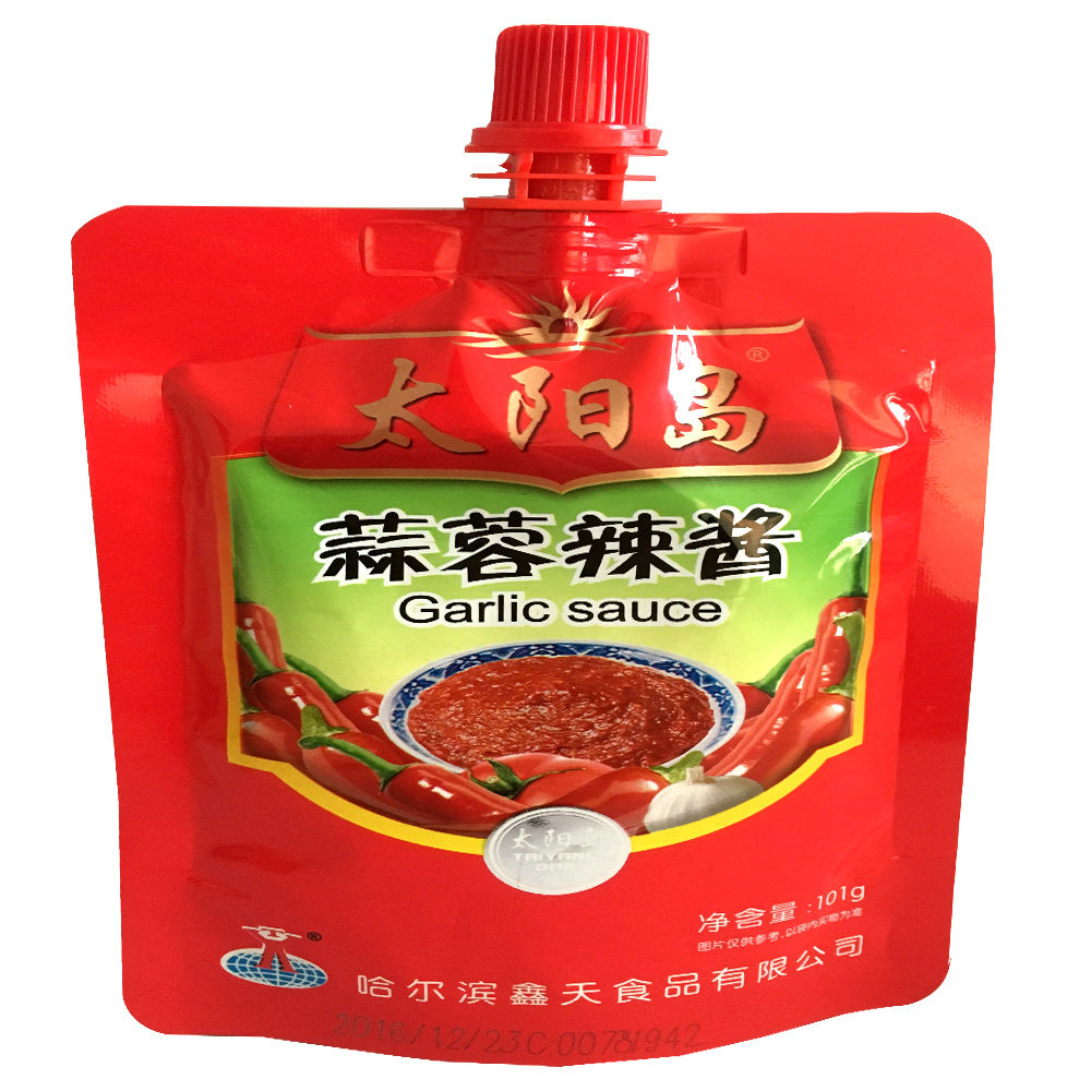 太阳岛蒜蓉辣酱东北大酱黄豆酱烧烤辣椒酱调味品酱料满包邮 101g