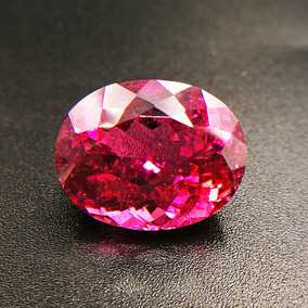 彩色宝石 天然卢比莱双桃红碧玺裸石 椭圆形戒面 戒指吊坠定制