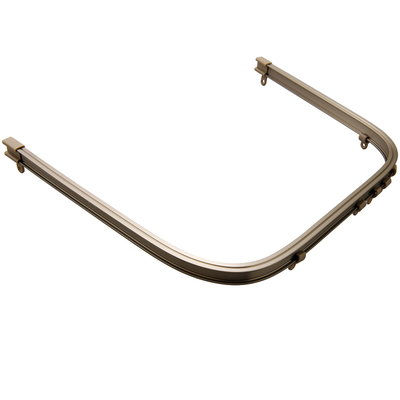 铝合金内开窗窗帘轨道拐角弧形飘窗窗帘滑道弯曲轨道导轨顶装单轨