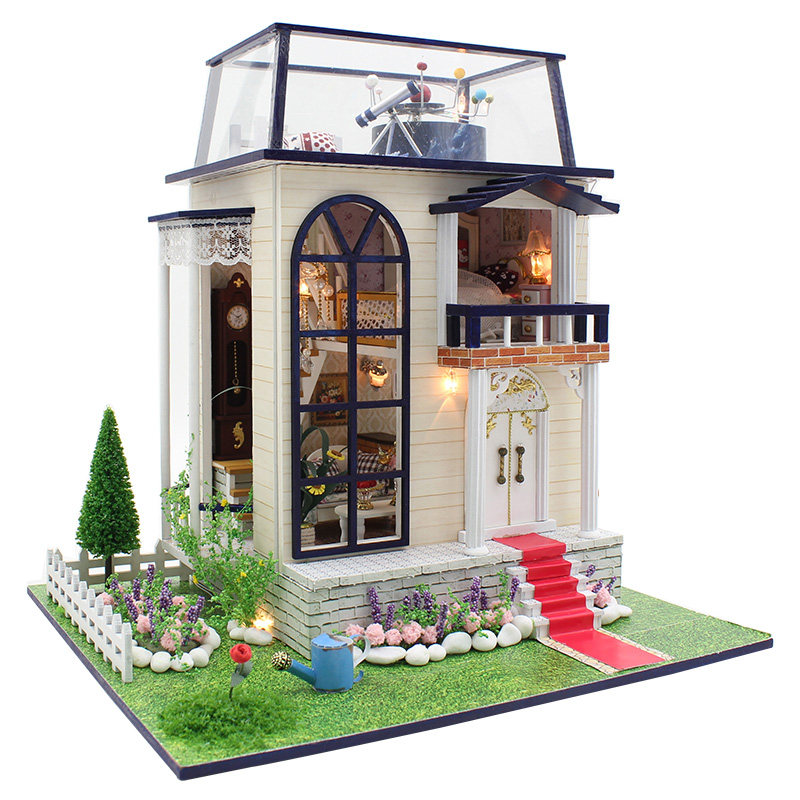 diy小屋小王子的玫瑰手工制作拼装模型大别墅房子生日礼物男女生