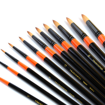 韩国hwahong华虹700经典款圆头水彩笔/锥形画笔/圆头画笔/插画笔