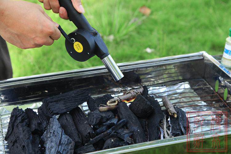 烧烤手动鼓风机 手摇式家用吹风机 户外烧烤野炊工具方便耐用型