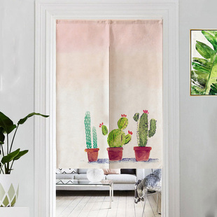 试衣间 卧室玄关隔断挂帘半帘家用风水帘厕所门帘试衣间帘子 布艺空调