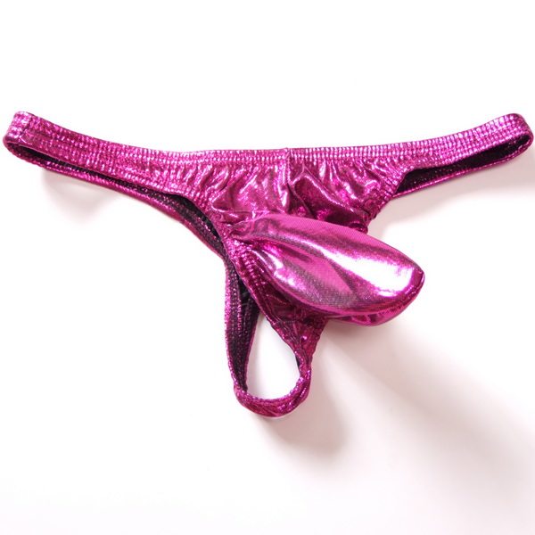 男士诱惑弹力紧身丁字裤t裤亮光软料低腰囊袋性感男式内裤t-251