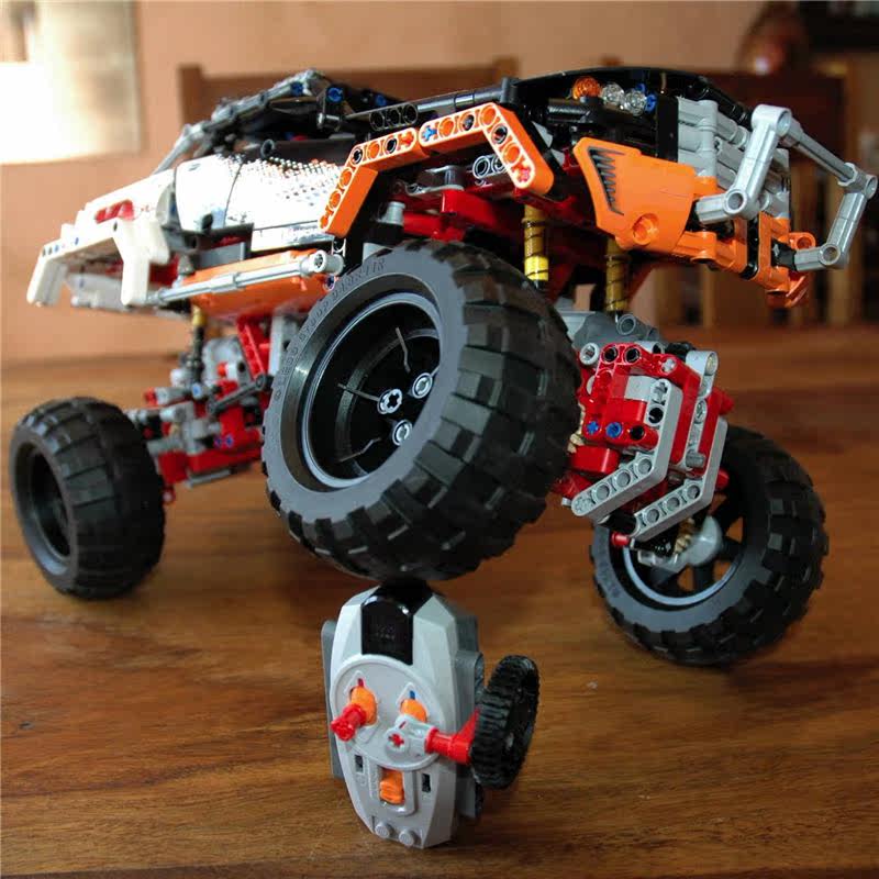 乐拼高难度拼装积木组装四驱越野车机械模型遥控电动益智儿童玩具