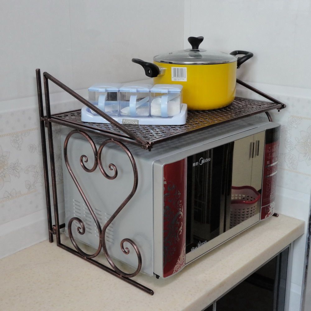 加粗加固 特价铁艺微波炉架 厨房架 烤箱架 调味架 置物架包邮