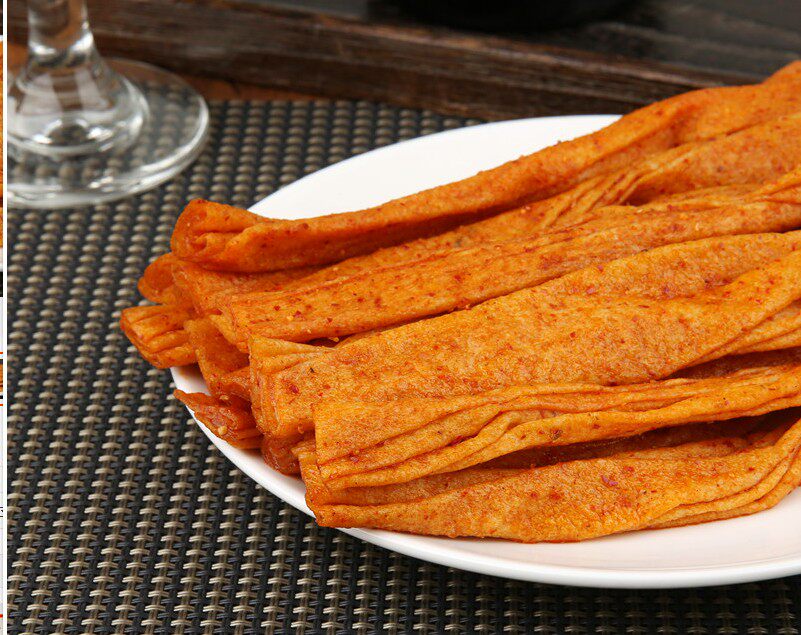 林妹妹鸡皮条麻辣片香飘飘鸡蛋片爆鸡皮湖南特产经典零食辣条包邮