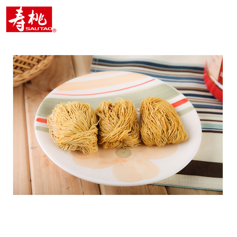 寿桃牌瑶柱面竹升面10个装非油炸方便面港式传统挂面面条 新装