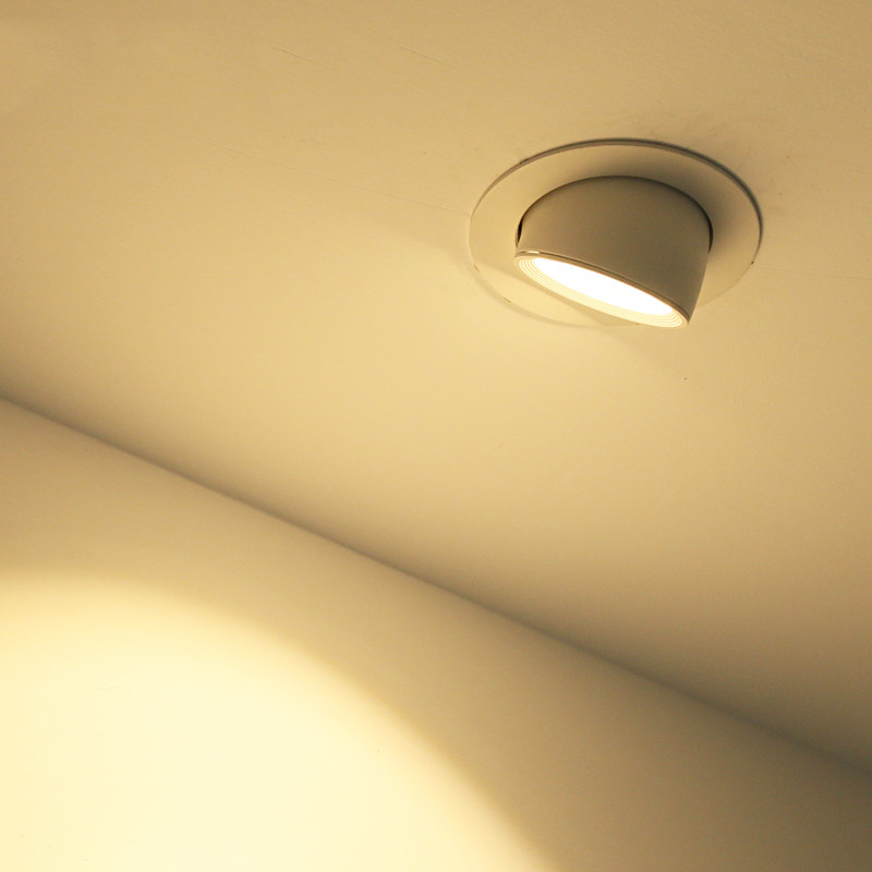 现代简约led射灯天花灯象鼻灯cob5w嵌入式投光灯led吊顶灯具灯饰_爱酷