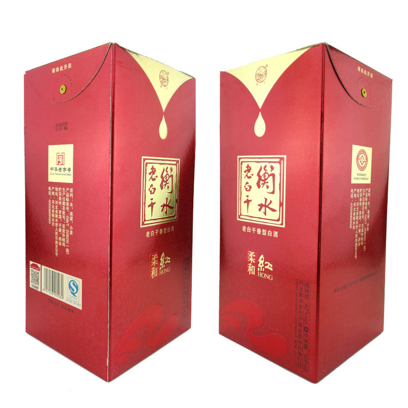 衡水老白干40度柔和红500ml*6瓶装白酒整箱特价粮食酒礼盒促销酒
