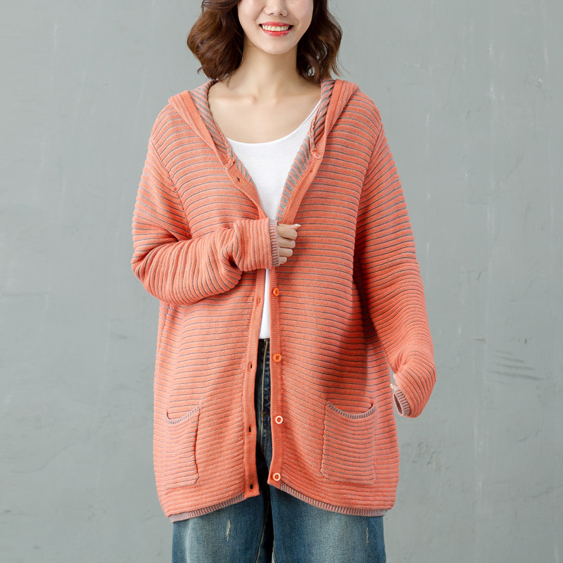 清仓 加厚显瘦显白韩版大码纯棉毛衣开衫 斯琴阿达尼风格女装外套