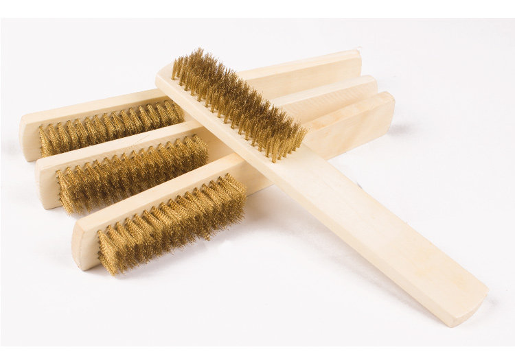 艾瑞泽木柄文玩钢丝刷金刚菩提清理铜丝刷子文玩清洁钢丝刷钢铜刷