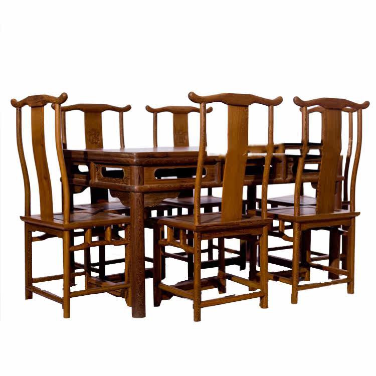 特价明清古典红木餐桌花梨木家具餐桌一桌六椅长方形实木餐桌椅