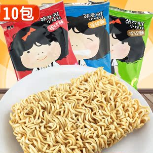 40g*10包台湾进口张君雅小妹妹捏碎面干脆面点心面方便面零食小吃