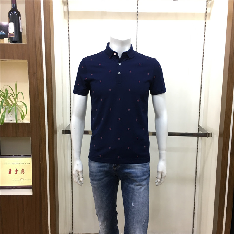 堡狮王青年 男装2017夏季新款短袖圆领t恤薄款衫棉大码