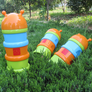 婴幼3层零食杯/罐/碗 美国boon宝宝婴幼儿童毛毛虫密封独立分装