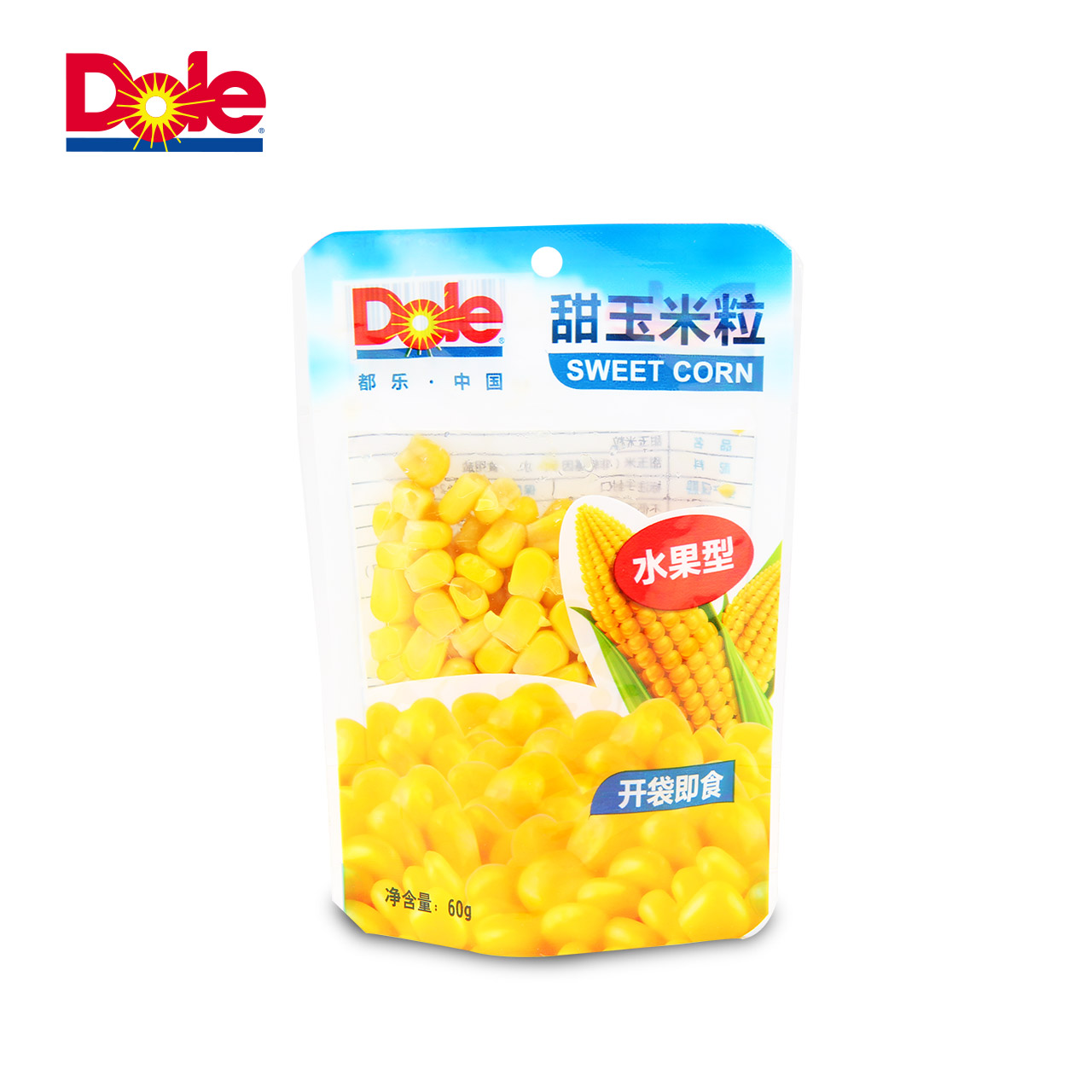 【果匪龙爷-dole都乐甜玉米粒60gx1袋 水果型非转基因粗粮零食