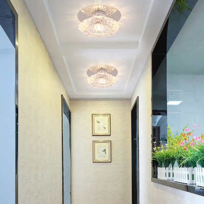 led水晶射灯筒灯天花灯客厅背景墙灯牛眼灯创意 走廊过道灯玄关灯