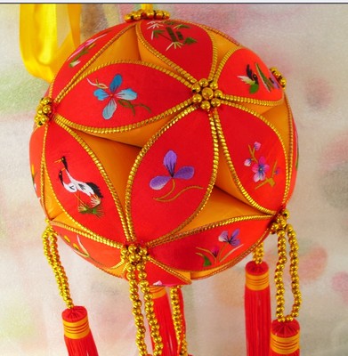 广西壮族特色绣球直径25cm100%纯手工民族工艺品 高品质刺绣