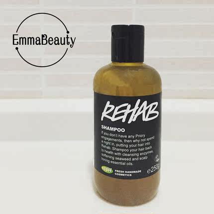 lush英国rehab杂果宾治洗发水露250ml无硅油修复发梢正品现货包邮_不