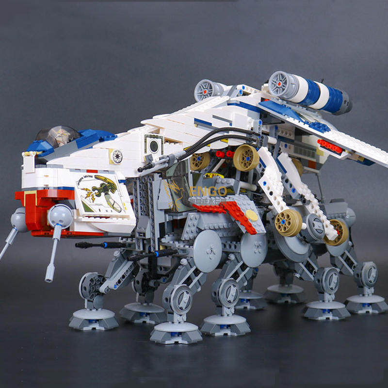 乐拼05053星球大战共和国空投机敞篷步行机atot兼容乐高10195积木
